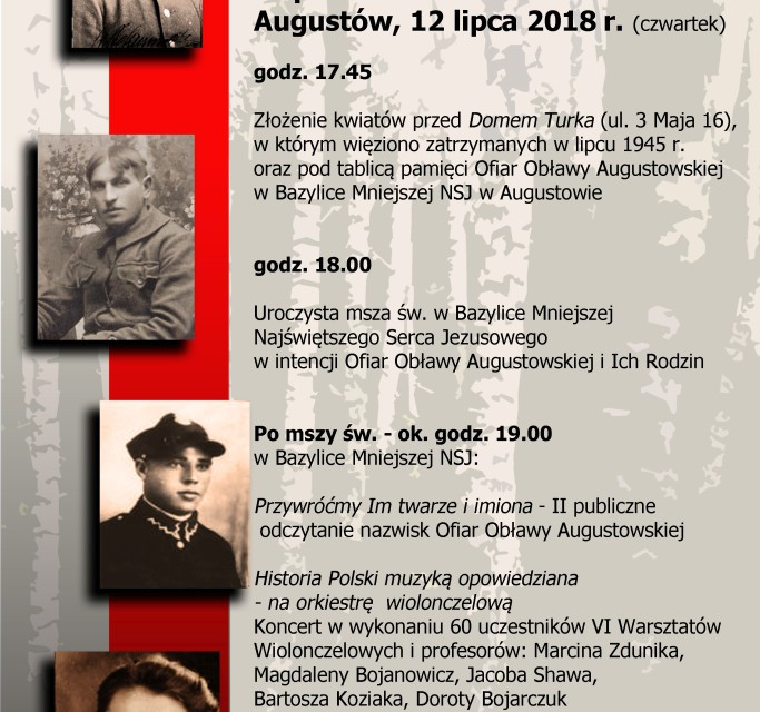Obchody Dnia Pamięci Ofiar Obławy Augustowskiej z lipca 1945 roku
