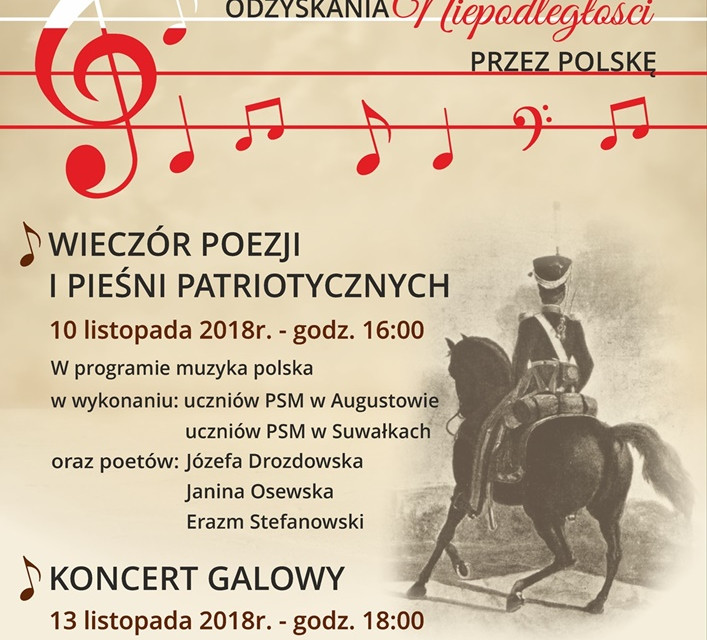 Koncert z okazji 100. Rocznicy Odzyskania Niepodległości przez Polskę w PSM