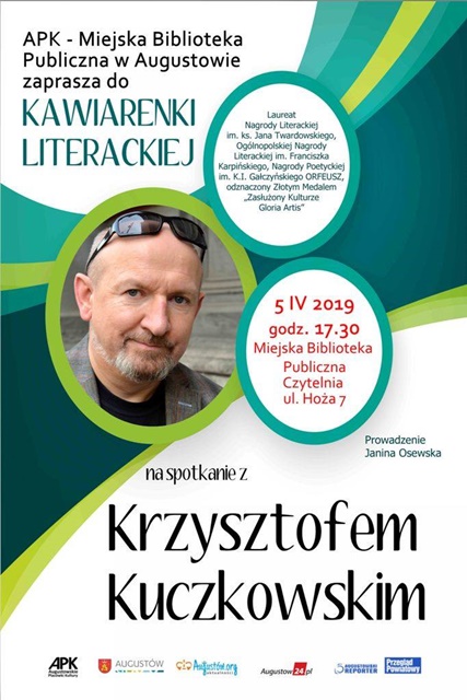 Na spotkanie z Krzysztofem Kuczkowskim zaprasza Miejska Biblioteka Publiczna w Augustowie
