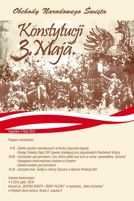 Obchody Narodowego Święta Konstytucji 3 Maja w Augustowie