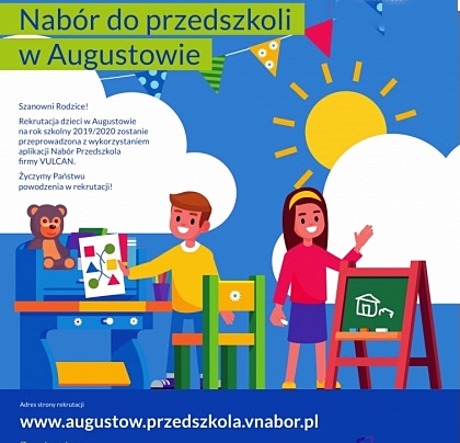 Publiczne przedszkola prowadzone przez Gminę Miasto Augustów zapraszają dzieci i rodziców