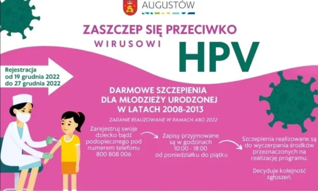 Bezpłatne szczepienia przeciwko wirusowi brodawczaka ludzkiego (HPV)
