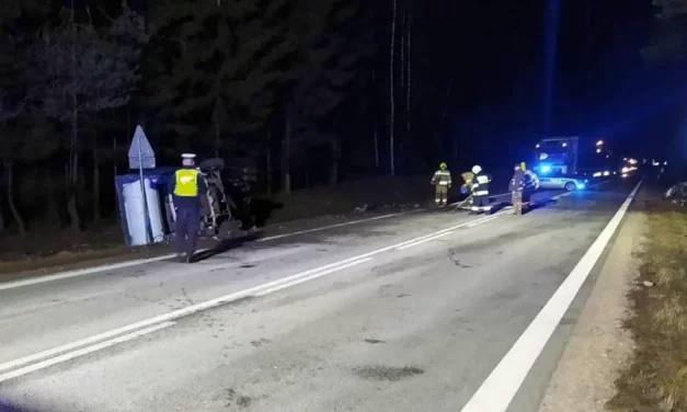Zderzenie busa z samochodem osobowym w m. Rybniki, na trasie Augustów – Białystok