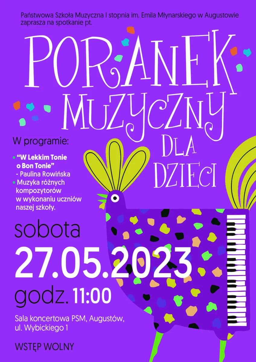 Poranek muzyczny dla dzieci plakat v2 kopia