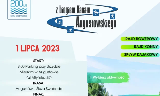 „Z biegiem Kanału Augustowskiego” 2023 – VIII edycja już w pierwszy weekend lipca! Zapisy ruszyły!