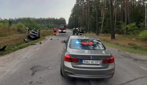 Na drodze krajowej nr 16 pomiędzy Augustowem a Sejnami doszło do śmiertelnego wypadku