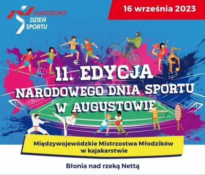 Narodowy Dzień Sportu w Augustowie. Międzywojewódzkie Mistrzostwa Młodzików w kajakarstwie