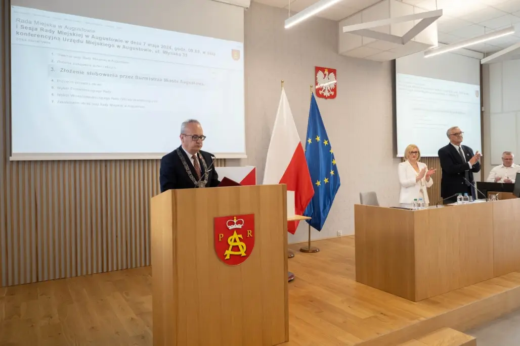 Fotorelacja z pierwszej sesji nowo wybranej Rady Miejskiej w Augustowie w kadencji 2024-2029. (80)