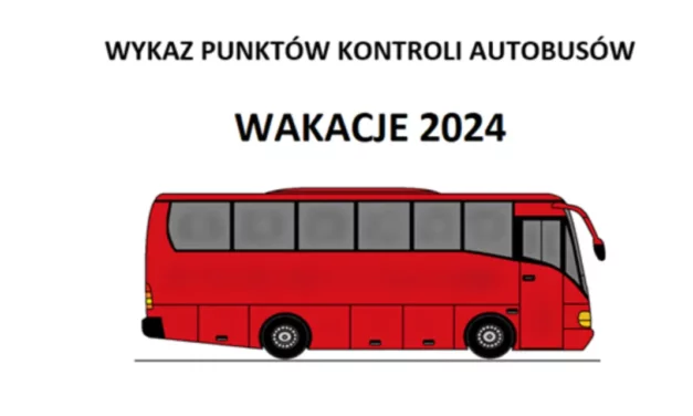 Wykaz punktów kontroli autobusów – wakacje 2024