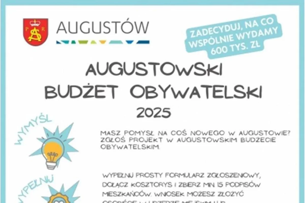 Augustów: Co wygra tym razem? Do podziału w budżecie obywatelskim jest 600 tys. zł
