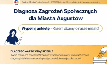 Augustów: Weź udział w ankiecie dotyczącej zagrożeń społecznych. Razem dbamy o nasze miasto