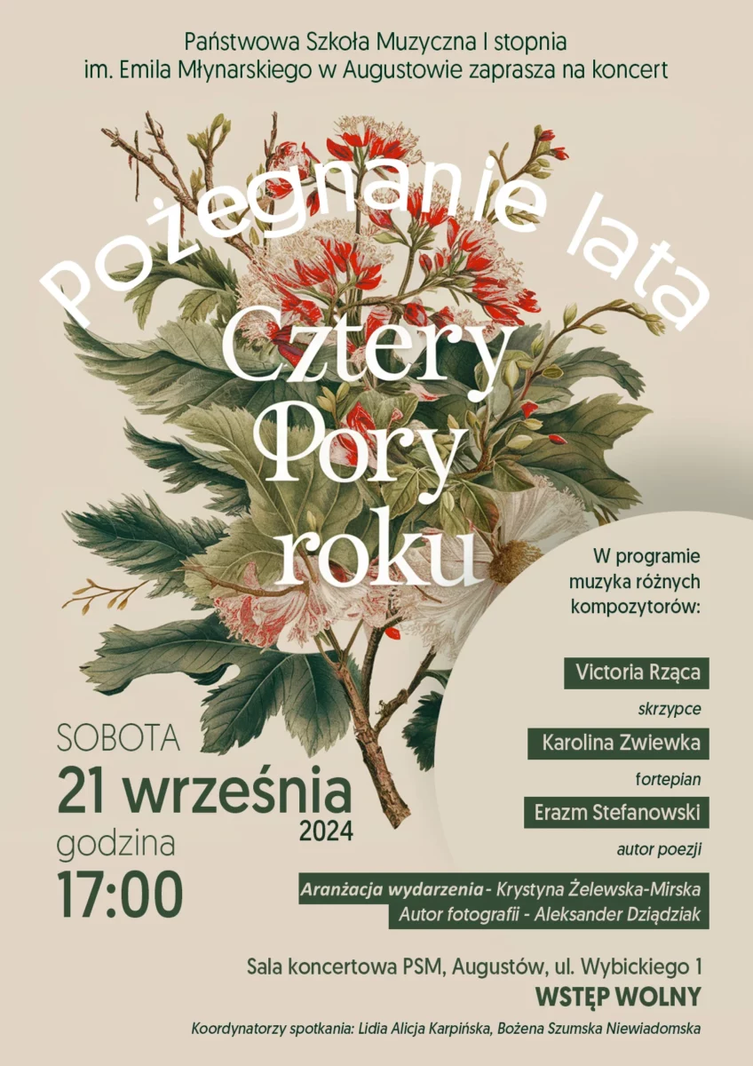 plakat pożegnanie lata