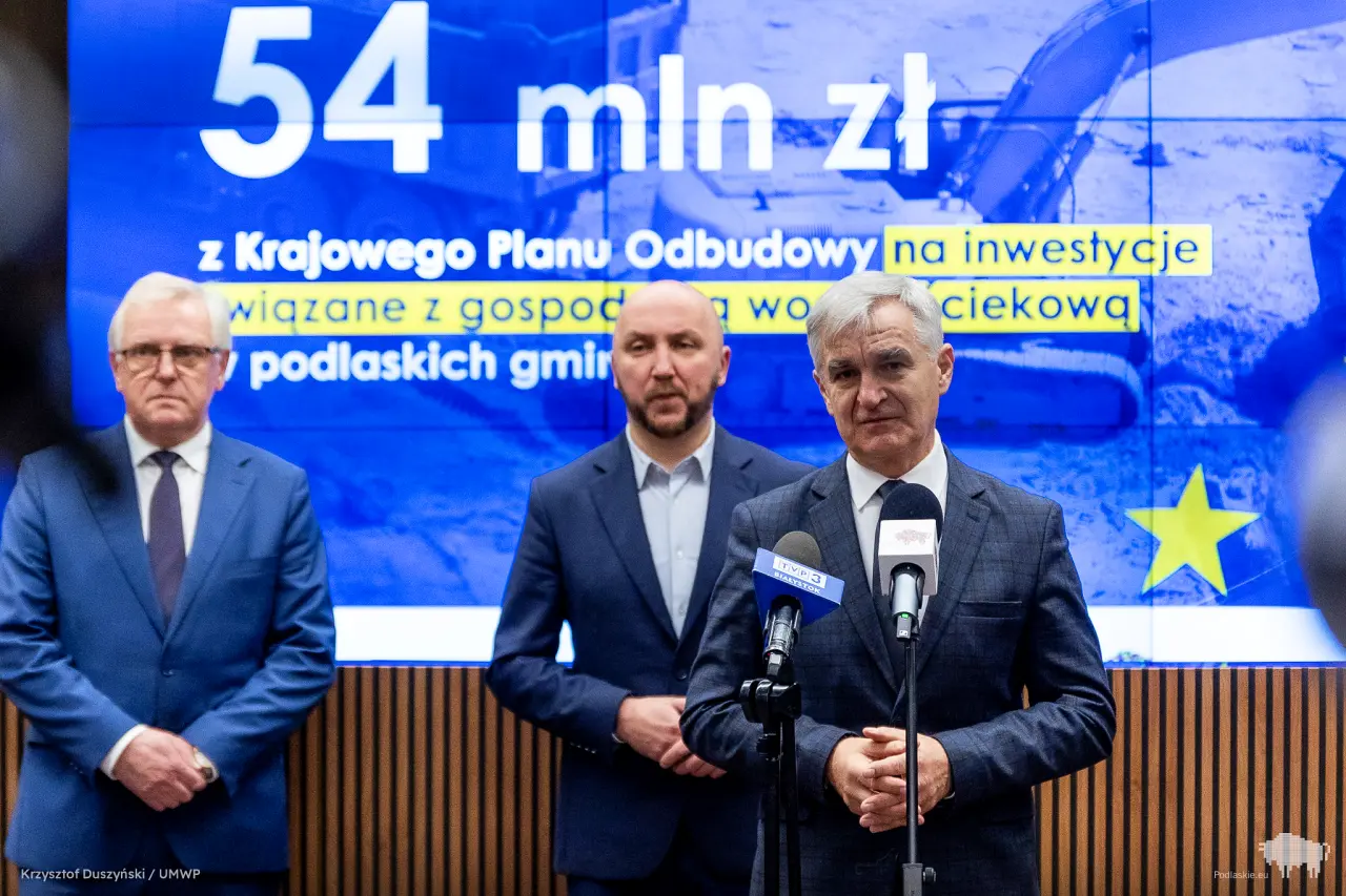 Ponad 54 mln zł na nowoczesną sieć kanalizacyjną w Podlaskiem