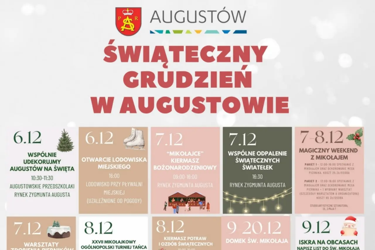 Augustów: Świąteczny grudzień 2024