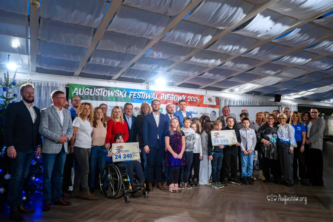 Finał XII Biegu charytatywnego (1) Augustów: Uroczyste podsumowanie Biegu Charytatywnego 2024