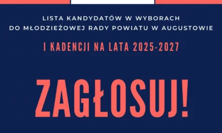 Augustów: Przedstawiamy kandydatów w wyborach do Młodzieżowej Rady Powiatu w Augustowie / 3 marca 2025 r.