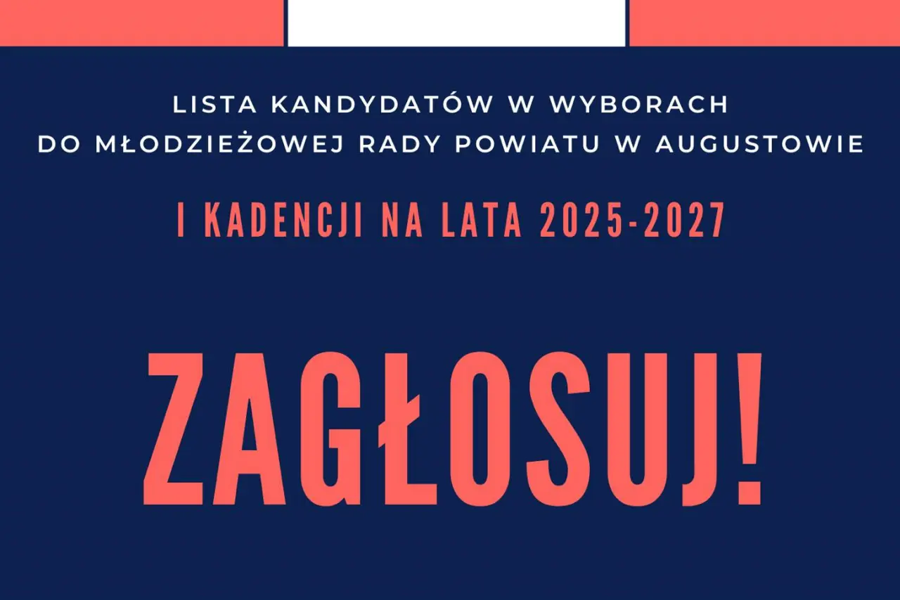 Augustów: Przedstawiamy kandydatów w wyborach do Młodzieżowej Rady Powiatu w Augustowie / 3 marca 2025 r.