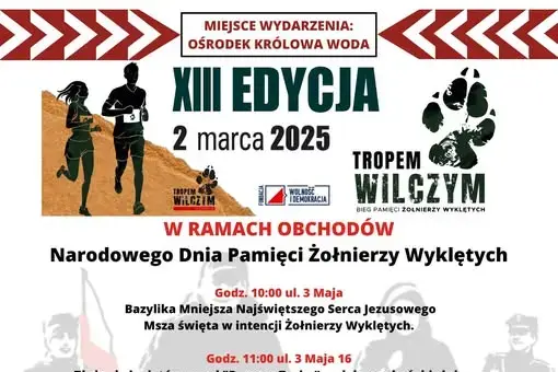 Augustów: XIII Bieg Tropem Wilczym – Pamięci Żołnierzy Wyklętych 🏃