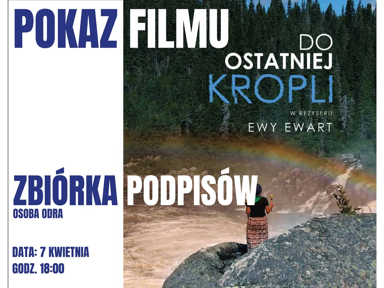 Augustów: "Do ostatniej kropli" – zapraszamy na film, spotkanie z ekspertem i zbiórkę podpisów na rzecz Odry