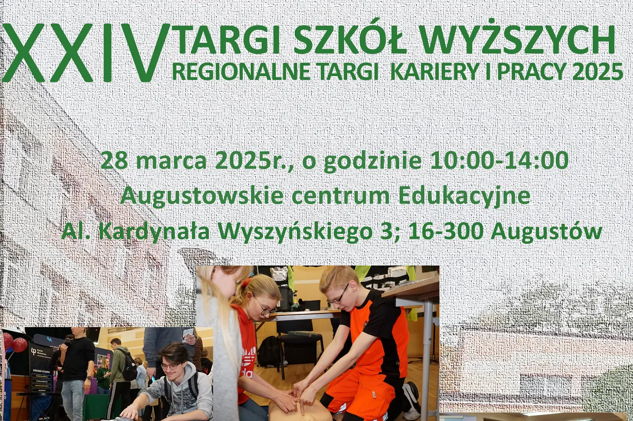 Augustów: XXIV Targi Szkół Wyższych – Regionalne Targi Kariery i Pracy 2025