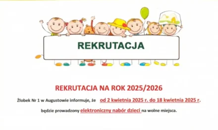 Augustów: Rekrutacja do Żłobka Nr 1 w Augustowie