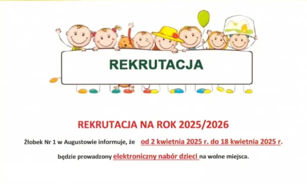 Augustów: Rekrutacja do Żłobka Nr 1 w Augustowie