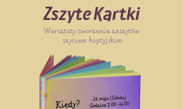 Augustów: Zszyte Kartki – warsztaty tworzenia zeszytów szyciem koptyjskim