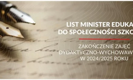 List Minister Edukacji do społeczności szkolnej