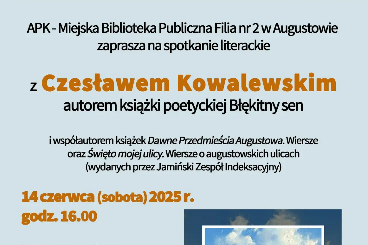 Augustów: spotkanie literackie z Czesławem Kowalewskim