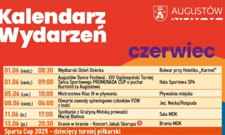 Augustów: Kalendarz wydarzeń – czerwiec 2025