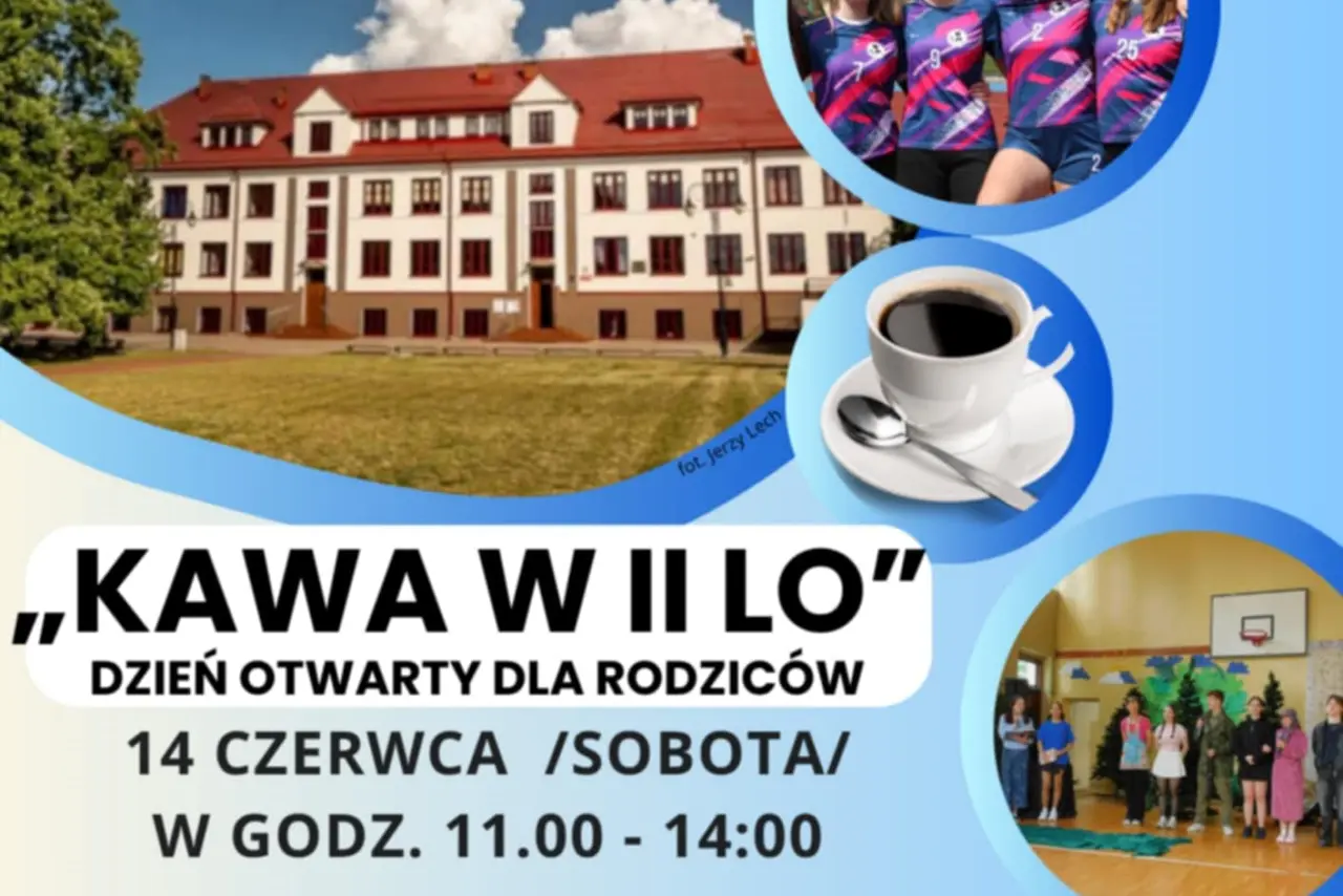 Augustów: „Kawa w II LO”. Zapraszanie dla Rodziców uczniów klas VIII i VII na Dzień Otwarty
