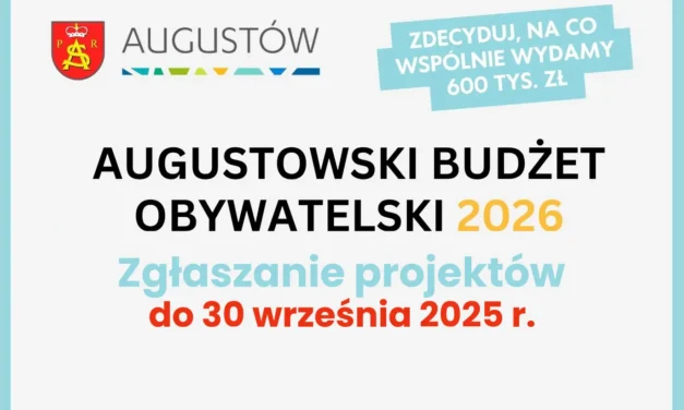 Augustów: Ruszył Augustowski Budżet Obywatelski na 2026 r.