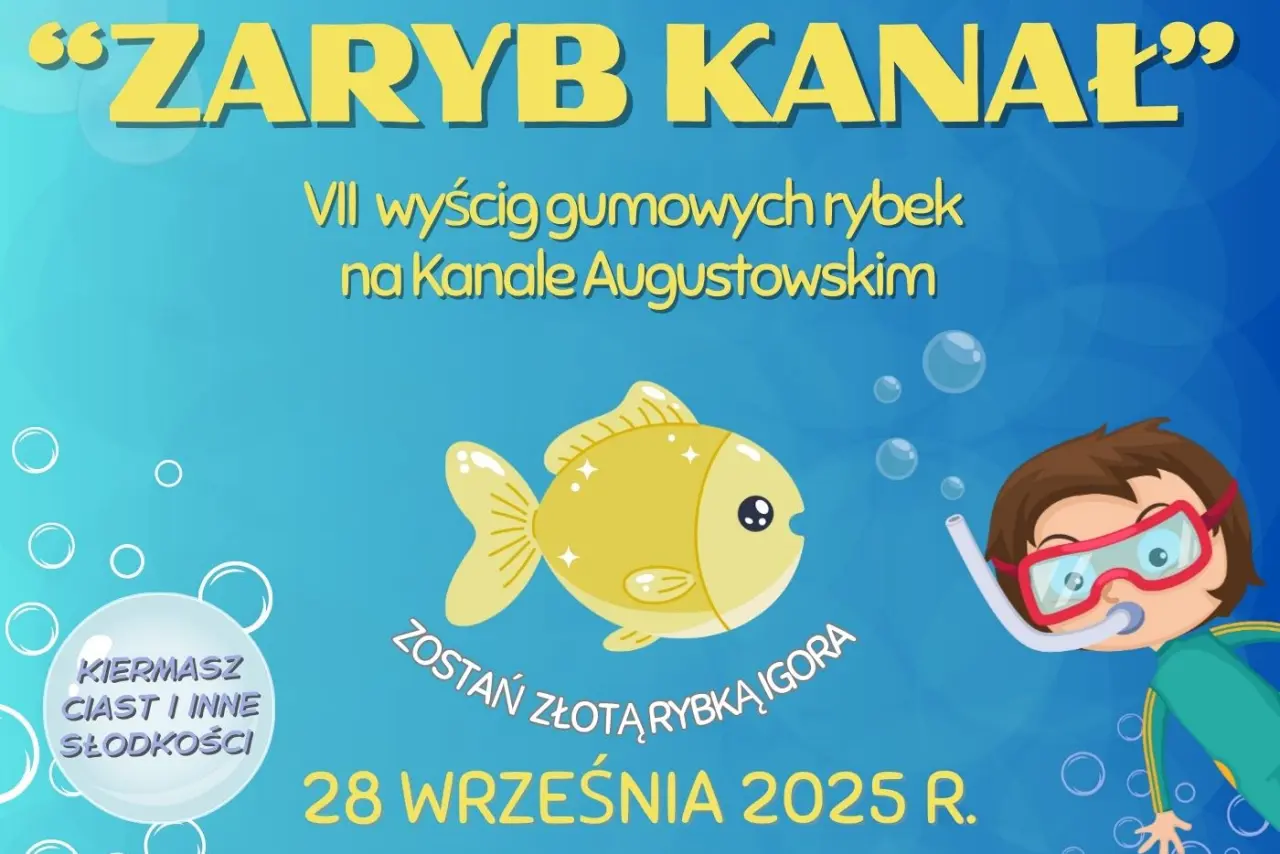 Augustów: „ZARYB KANAŁ” - VII wyścig gumowych rybek na Kanale Augustowskim