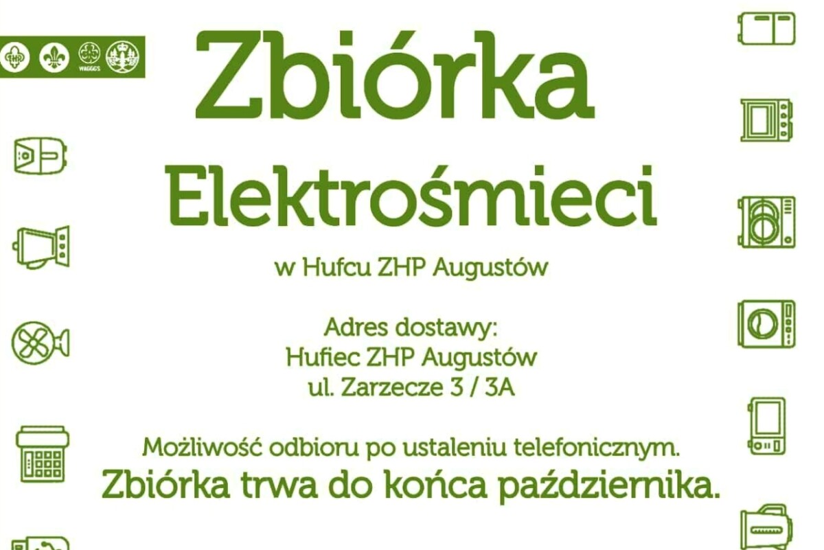 Augustów: Hufiec ZHP Augustów zaprasza do udziału w akcji Zbiórka Elektrośmieci