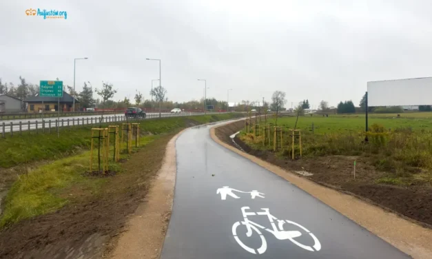 Augustów: Przy drodze wojewódzkiej nr 665 powstała nowa ścieżka pieszo-rowerowa [Video]