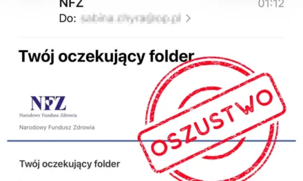 Fałszywe wiadomości e-mail. Nowa próba oszustwa „na NFZ”