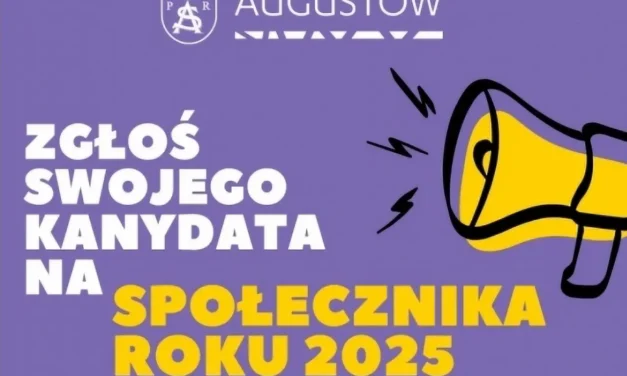 Augustów: Zgłoś swojego kandydata na Społecznika Roku 2025
