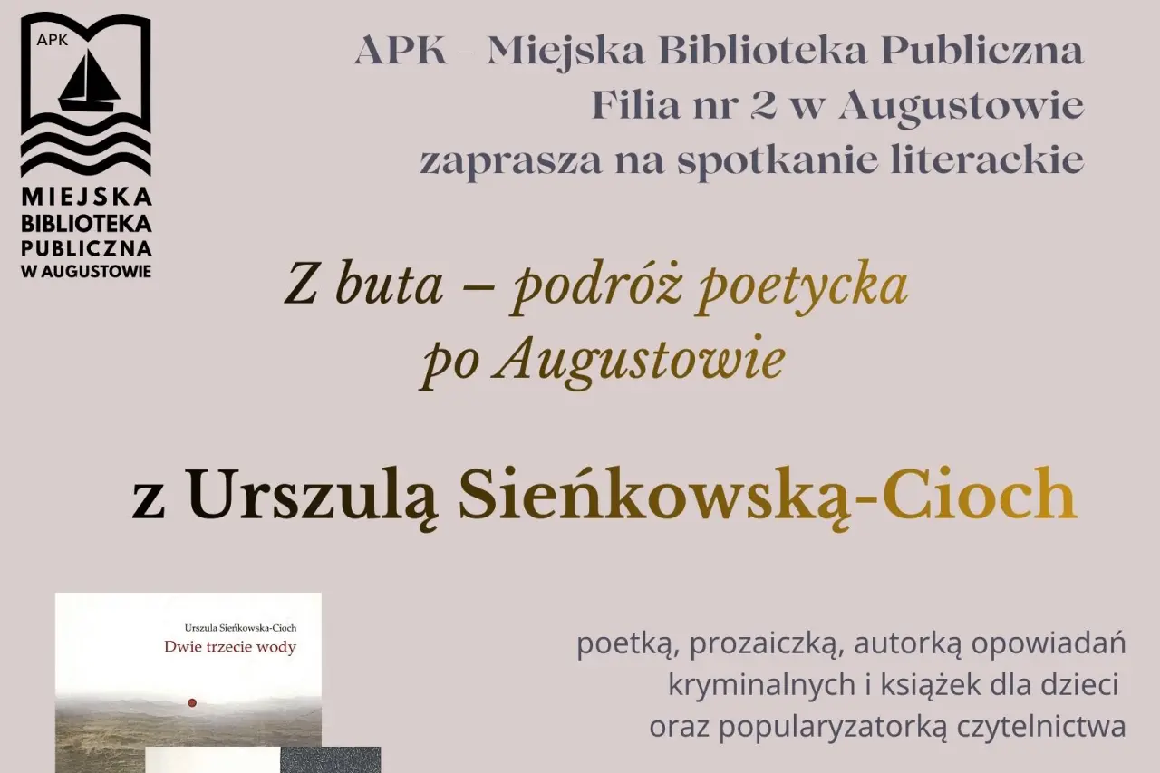 Zapraszanie na spotkanie literackie z Urszulą Sieńkowską-Cioch