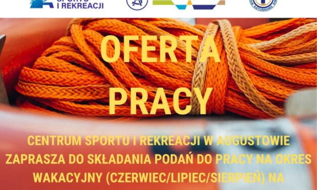 Praca na lato w Augustowie. Nabór na ratowników wodnych