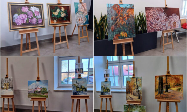 Wystawa prac Lidii Kornelius i Zenona Stankiewicza w Urzędzie Miejskim w Augustowie