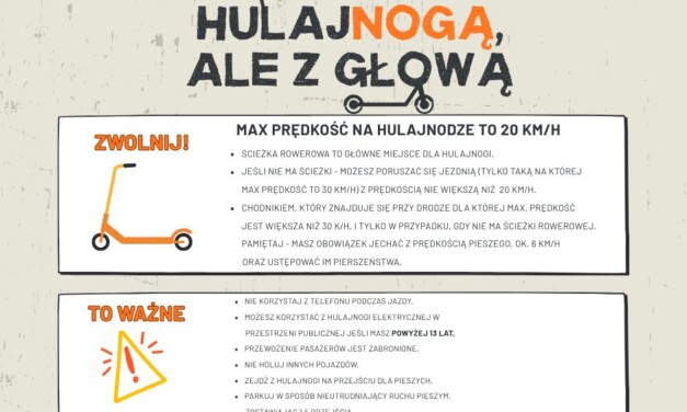 „HulajNogą, ale z głową” – ruszyła kampania społeczna