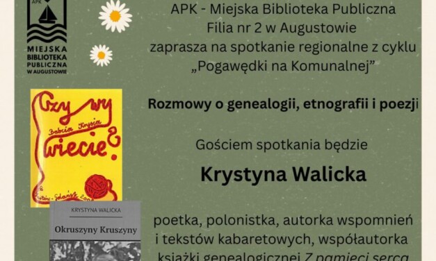 „Pogawędki na Komunalnej” wracają. Spotkanie o genealogii, etnografii i poezji